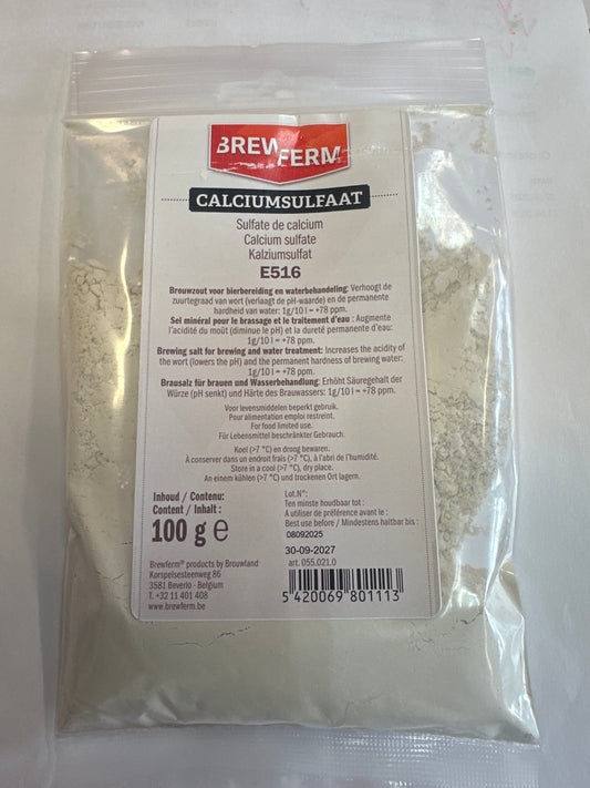 Kalsiumsulfat (CaSO4) – Gypsum for vannjustering (100 g)