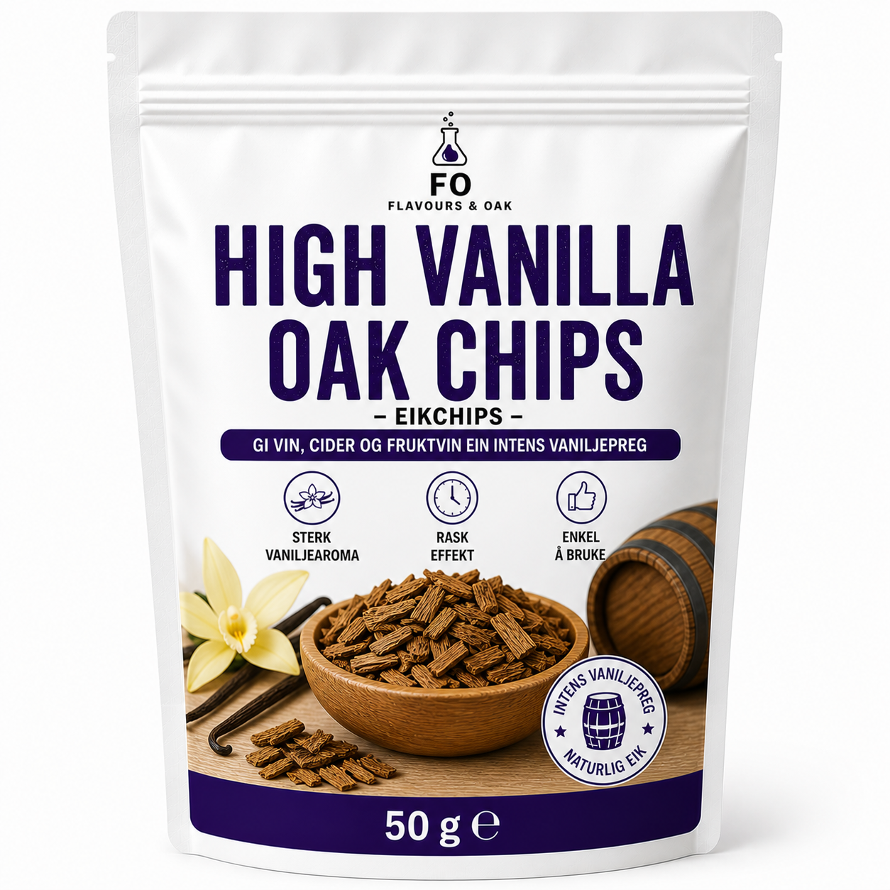FO High Vanilla Oak Chips 50g
