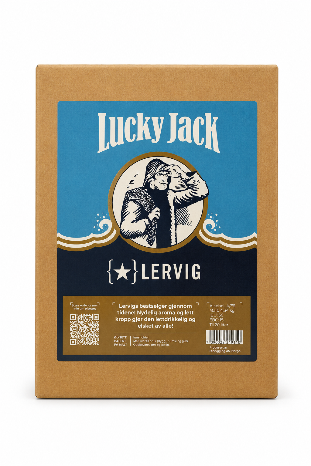 Lervig Lucky Jack APA allgrain ølsett – 20 liter