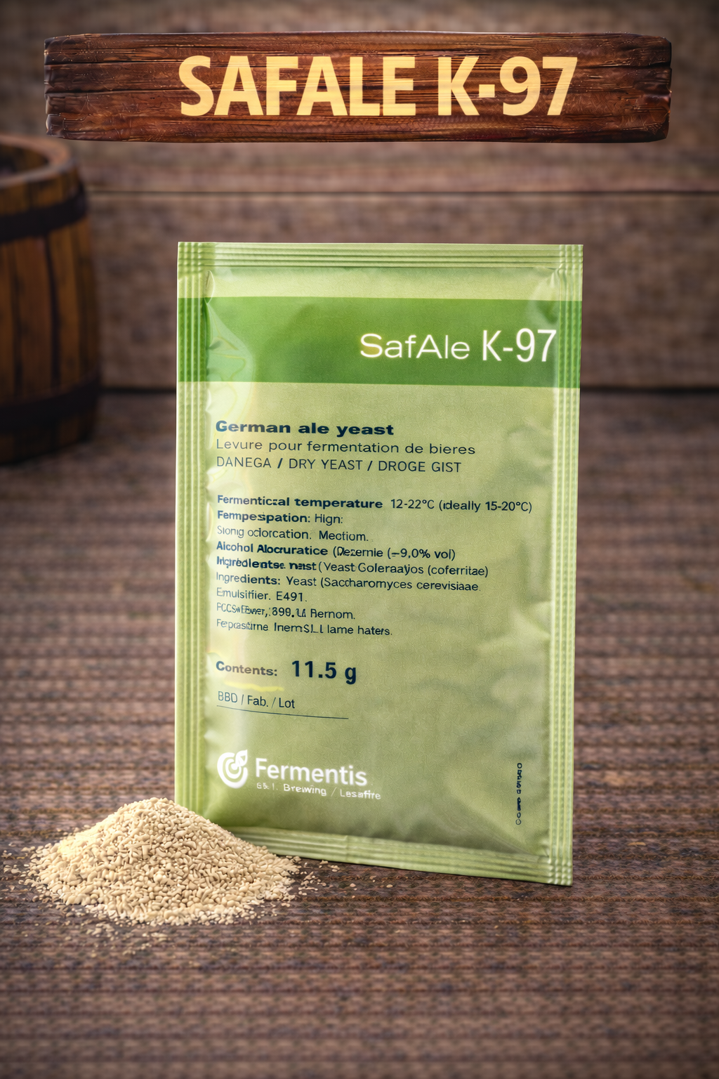 SafAle K-97 tysk alegjær / Kölsch-gjær, 11,5 g pose