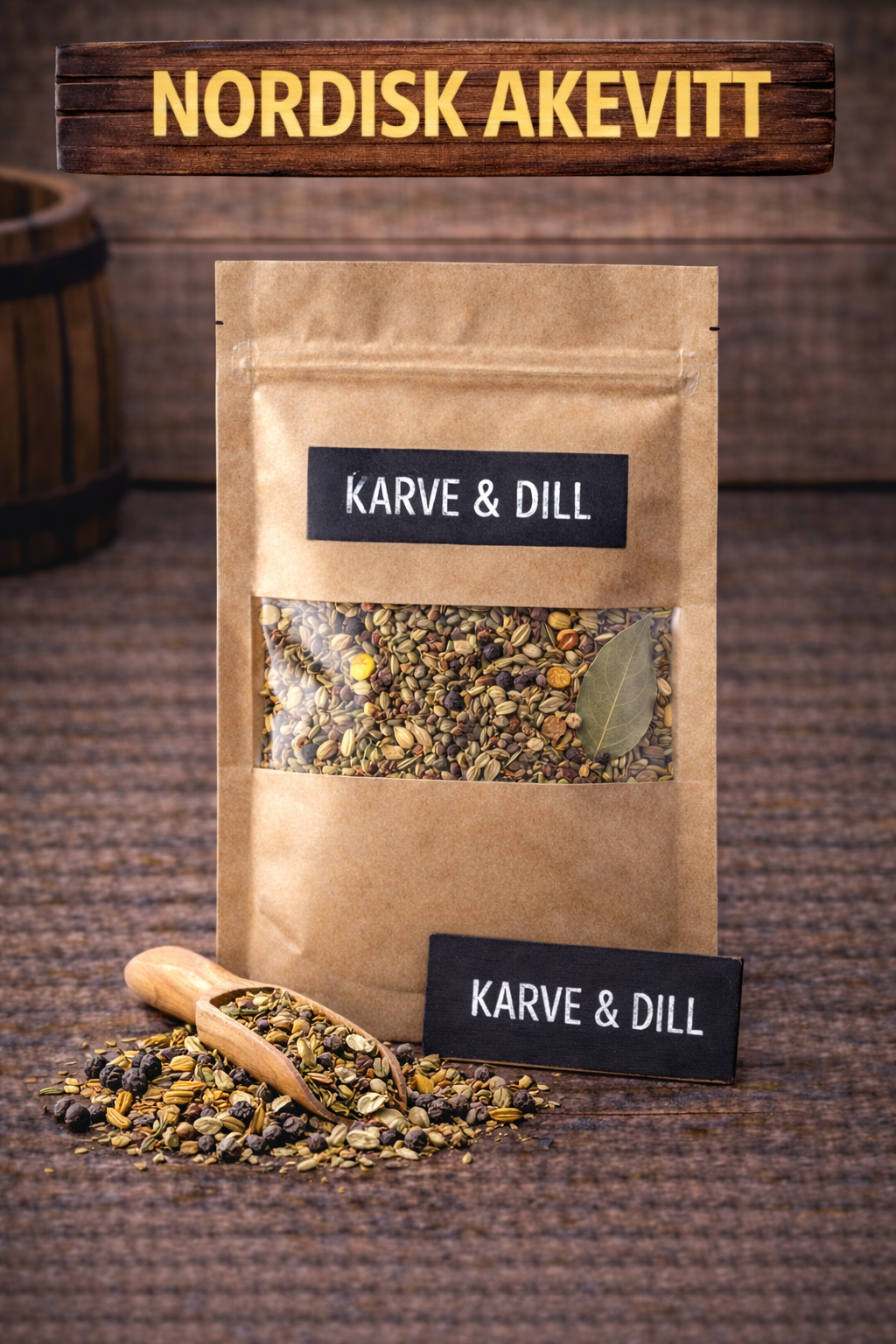 Nordisk karve & dill – krydderblanding for infusjon (60 g)