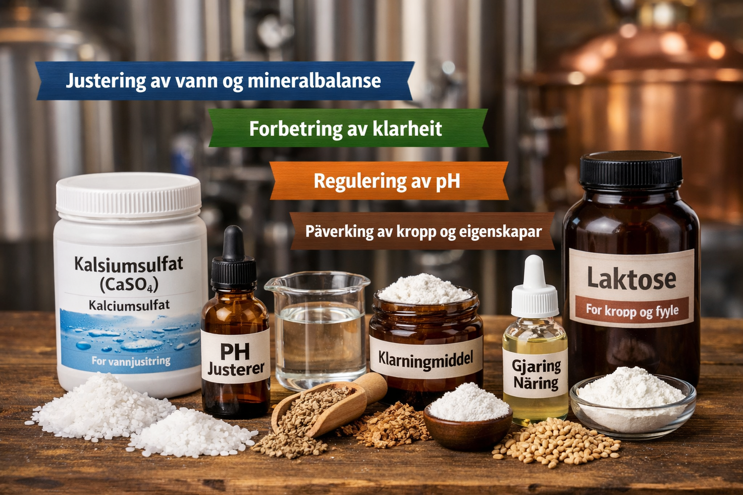 Bryggetilsetjingar til pH-justering og vasskjemi hjå CraftLab