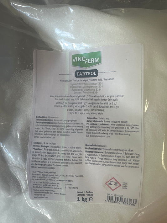 Vinsyre 1 kg (tartrol) – bilete 2