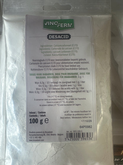 Kalsiumkarbonat (kalk) 100g (desacid)