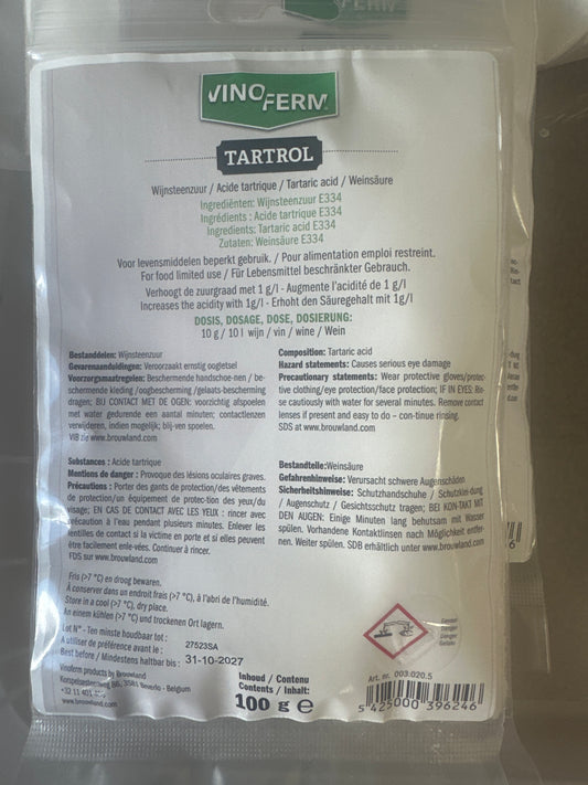 Vinsyre 100 g (tartrol) – bilete 2