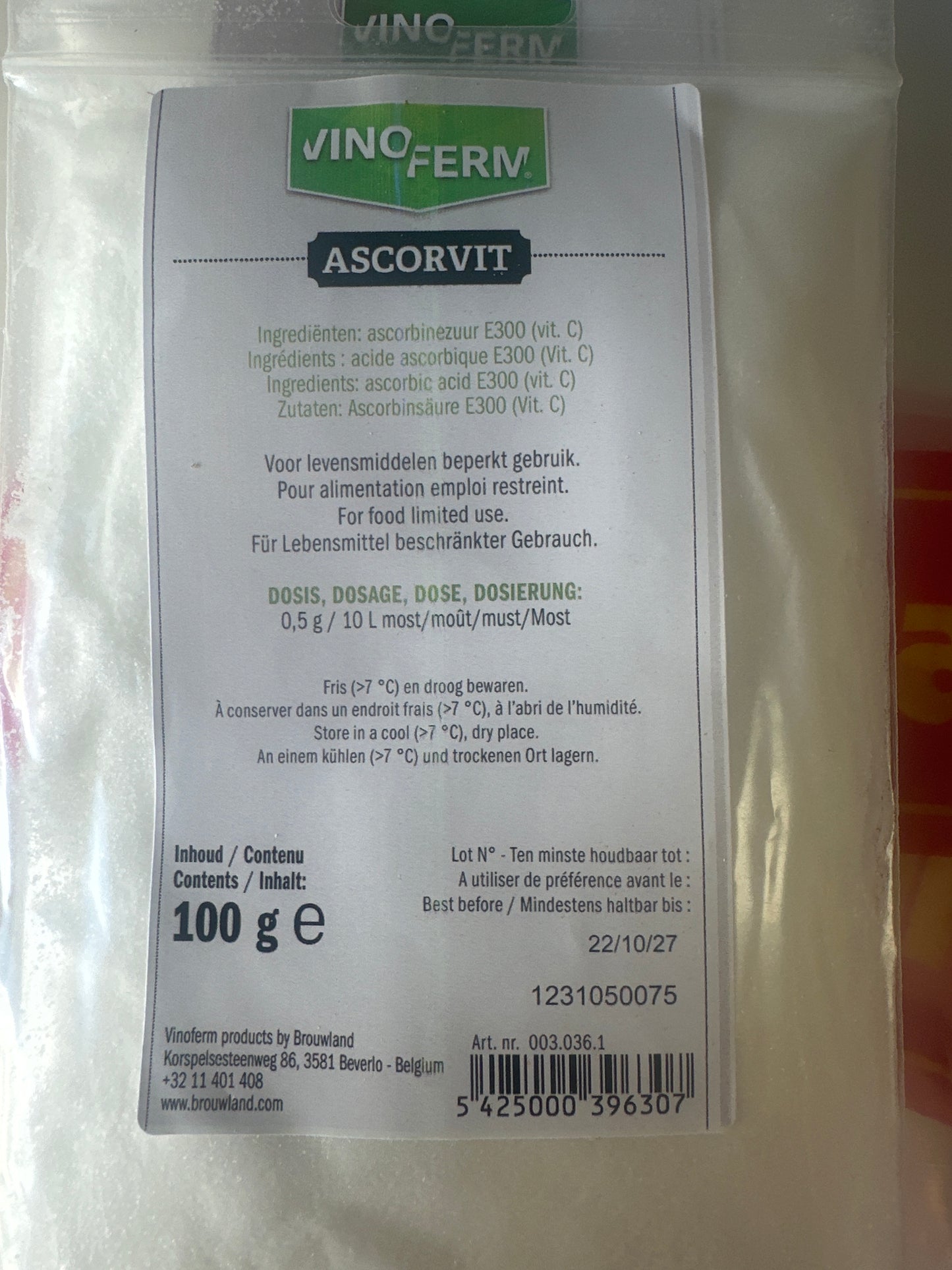 Ascorvit 100g (Askorbinsyre)