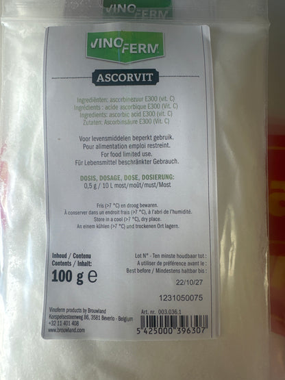 Ascorvit 100g (Askorbinsyre)