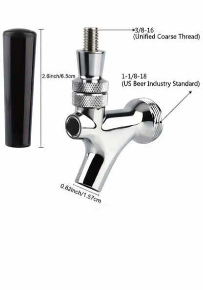 Tappekran med Ball Lock-adapter (krom)