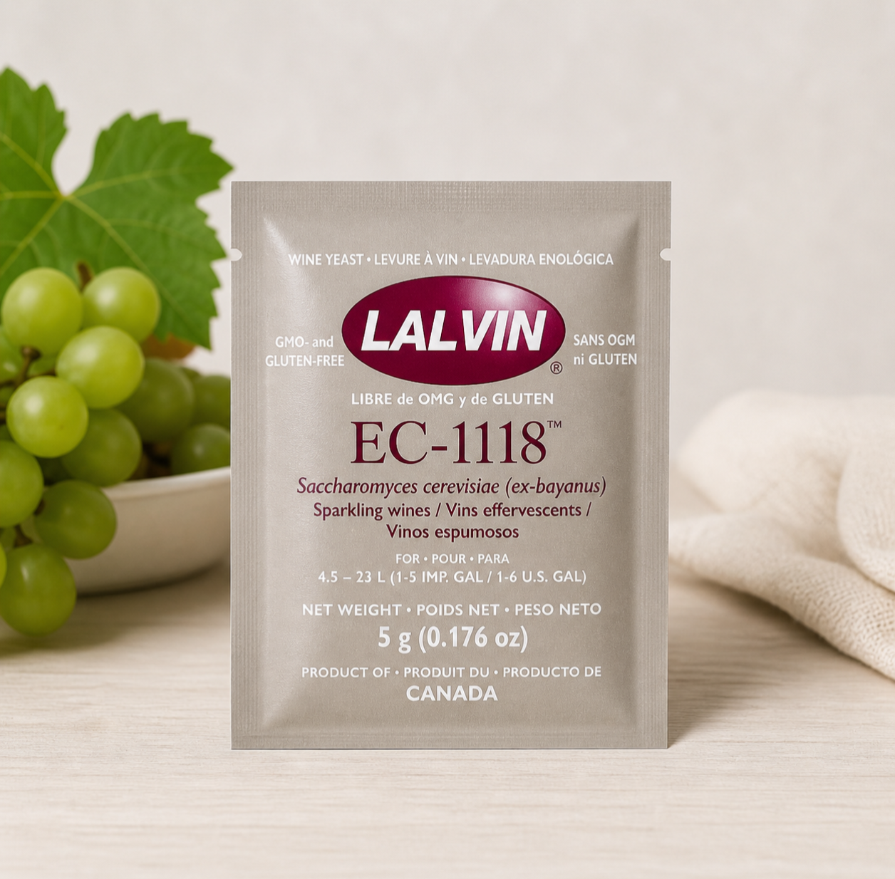 Lalvin EC-1118 – vingjær for tørr vin og sider, 5 g