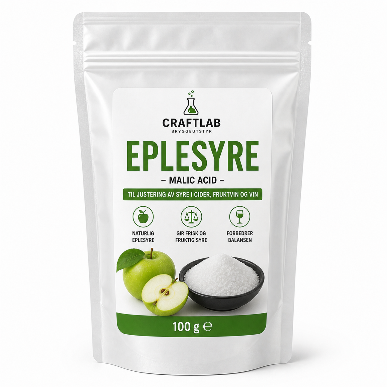 Eplesyre 100g (malox)