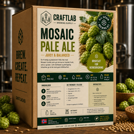 CraftLab Mosaic Pale Ale – All Grain Ølsett