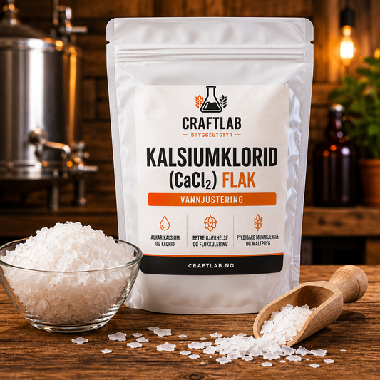 Kalsiumklorid (CaCl₂) flak – vannjustering