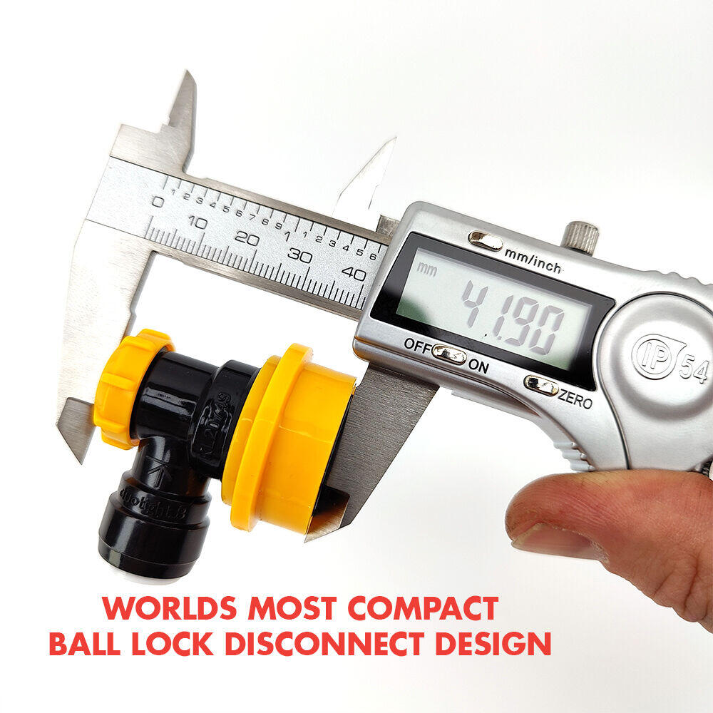 Duotight Ball Lock (8 mm / 5/16 tommar) Black + Yellow Liquid – bilete 2