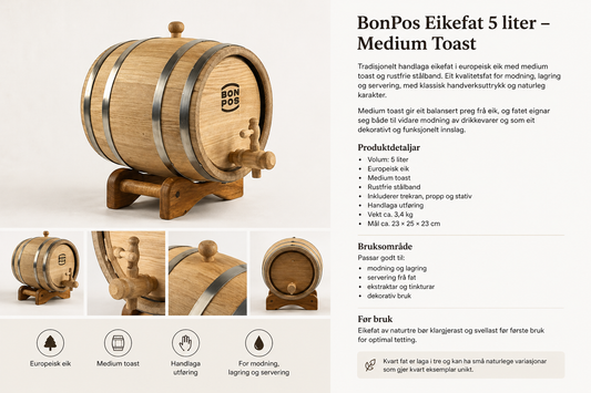 Eikefat 5 liter – Medium Toast