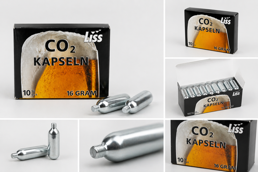 CO2-patronar 16 g, 10-pakning