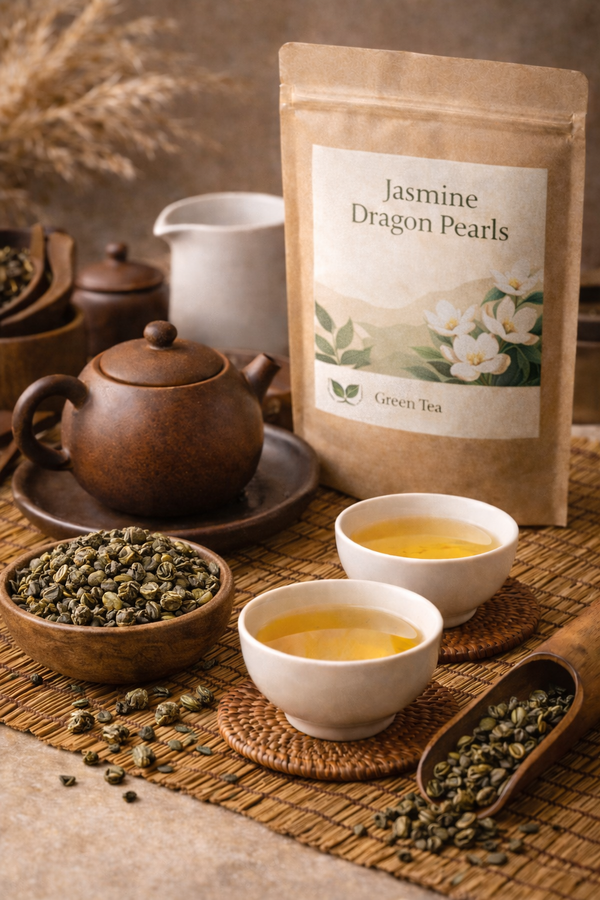 Jasmine Dragon Pearls – grønn te med jasmin