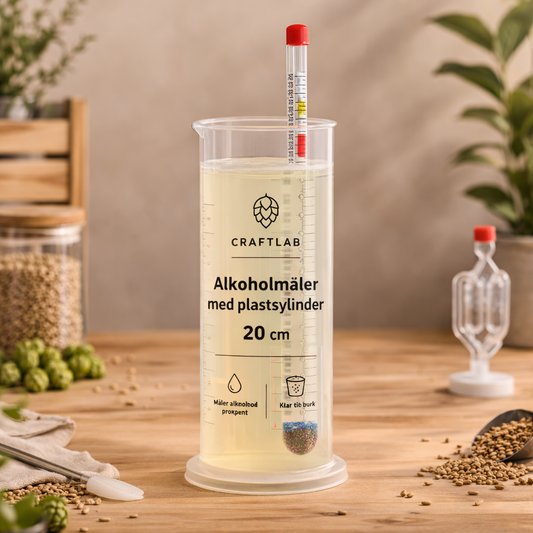 Alkoholmåler med plastsylinder 20 cm