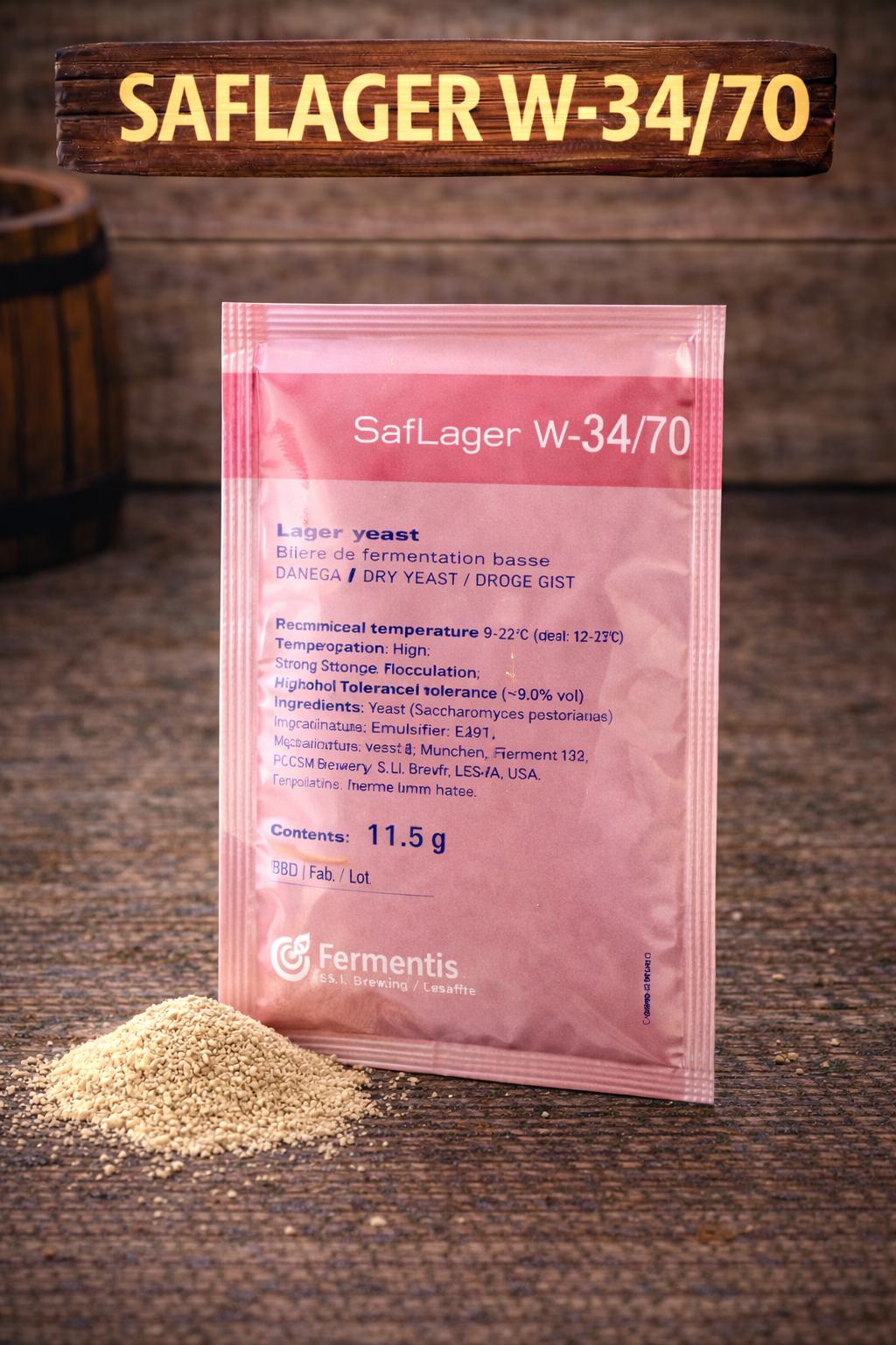 SafLager W-34/70 klassisk lagergjær, 11,5 g pose